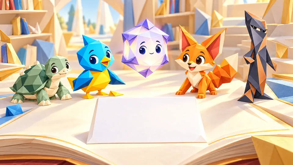新しい白い問いの札を前に、五人が選択を待つ創作イラスト