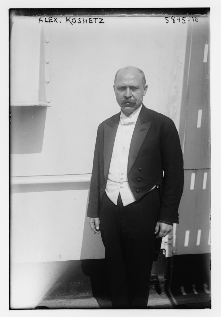 Portrait photograph of Oleksander Koshyts in a suit